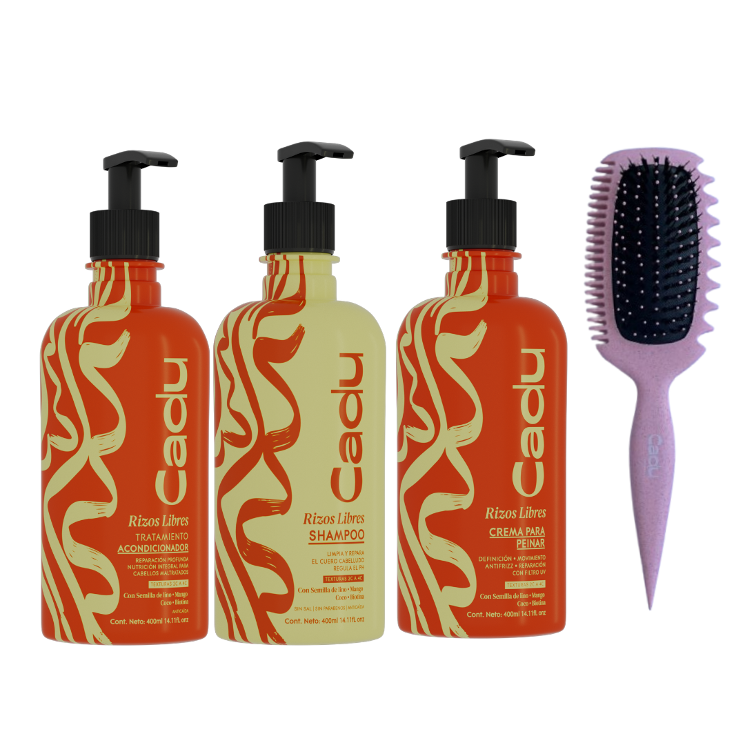 Kit Esencial Rizos 400ml + Cepillo curly master