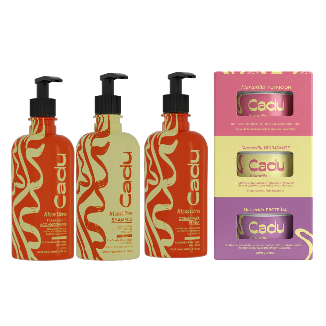 Kit Esencial Rizos 400ml + Cronograma capilar